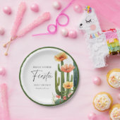 Cactus Fiesta Floral Brautparty Pappteller (Party)