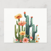 Cactus Fiesta Floral Brautparty Rezept Card (Rückseite)
