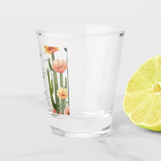 Cactus Fiesta Floral Brautparty Schnapsglas (Rechts)