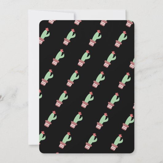 Cactus Fiesta Mix Repeat Baby Shower Einladung (Rückseite)