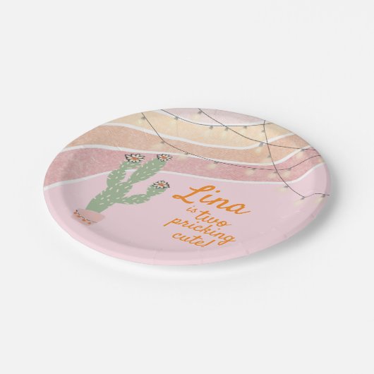 Cactus Fiesta Pappteller (Schrägansicht)