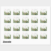 Cactus Fiesta Wedding Quadratischer Aufkleber (Blatt)
