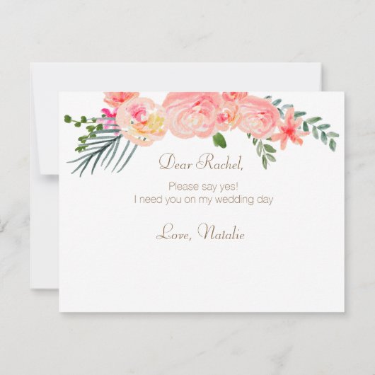 Cactus Fiesta wird meine Bridesmaid-Karte sein Einladung (Rückseite)