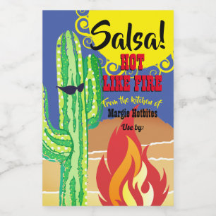 Cactus flames fire mexikanische heiße sauce salsa  lebensmitteletikett