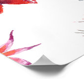 Cactus floral: Aquarellfarben Poster (Ecke)