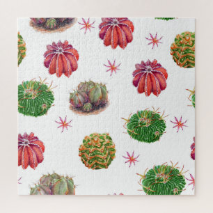 Cactus floral: Aquarellfarben Puzzle