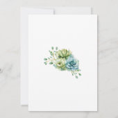 Cactus Floral Baby Shower Einladung (Rückseite)