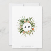 Cactus floral Desert We Do Wedding Einladung (Rückseite)