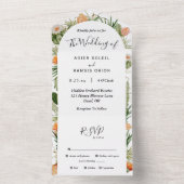 Cactus Floral Desert Wedding All In One Einladung (Innen Boden)