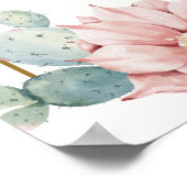 Cactus Floral Gold Arch Brautparty Begrüßungszeich Poster (Ecke)