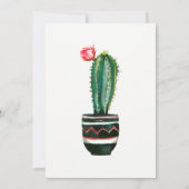 Cactus floral Rustic Southwestern Birthday Party Einladung (Rückseite)