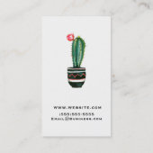 Cactus floral Rustic Southwestern Boho Chic Visitenkarte (Rückseite)