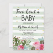 Cactus floral Taco Bout Baby Dusche Einladung (Vorderseite)