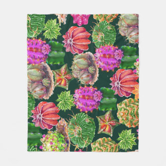 Cactus floral Watercolor Nahtloses Muster Fleecedecke