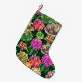 Cactus floral Watercolor Nahtloses Muster Kleiner Weihnachtsstrumpf (Vorderansicht (hängend))
