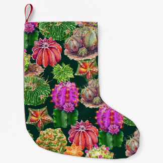 Cactus floral Watercolor Nahtloses Muster Kleiner Weihnachtsstrumpf