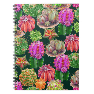 Cactus floral Watercolor Nahtloses Muster Notizblock