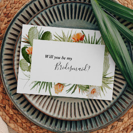 Cactus Floral Wüste Bridesmaid Vorschlag Card Einladung