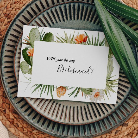 Cactus Floral Wüste Bridesmaid Vorschlag Card Einladung