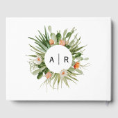 Cactus Floral Wüste Wedding Gästebuch (Rückseite)