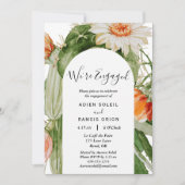 Cactus Floral Wüste Wir sind Verlobt Einladung (Vorderseite)