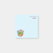 Cactus Flower Pot with Name Sticky Notes Post-it Klebezettel (Vorderseite)