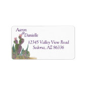Cactus Flower Return Address Label Adressaufkleber (Vorne)
