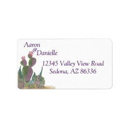 Cactus Flower Return Address Label Adressaufkleber