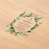 Cactus Flowers Frame Baptism  Acryleinladungen (Ablage )