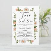 Cactus Frame Taco 'bout Liebe Couples Dusche Einladung (Stehend Vorderseite)