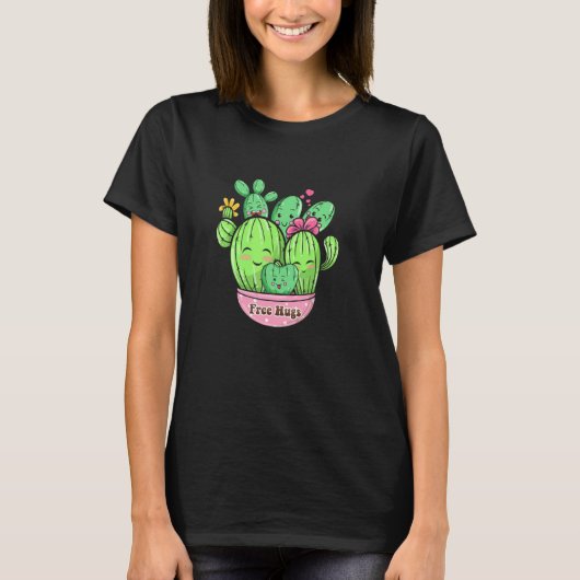 Cactus Free Hug Wüste Pflanze Sukkulent T-Shirt (Vorderseite)