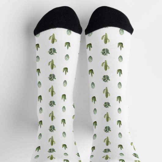 Cactus Fun Pattern Südwestwüste Socken (Oben)
