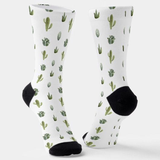 Cactus Fun Pattern Südwestwüste Socken (Gewinkelt)