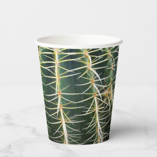 Cactus Funny Uncomfort Needles Arid Pflanze Papa Pappbecher (Rückseite)