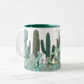 Cactus Garden Art Zweifarbige Tasse (Vorderseite Links)