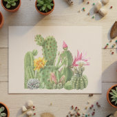 Cactus Garden Cacti Südwestwasserfarbe Seidenpapier