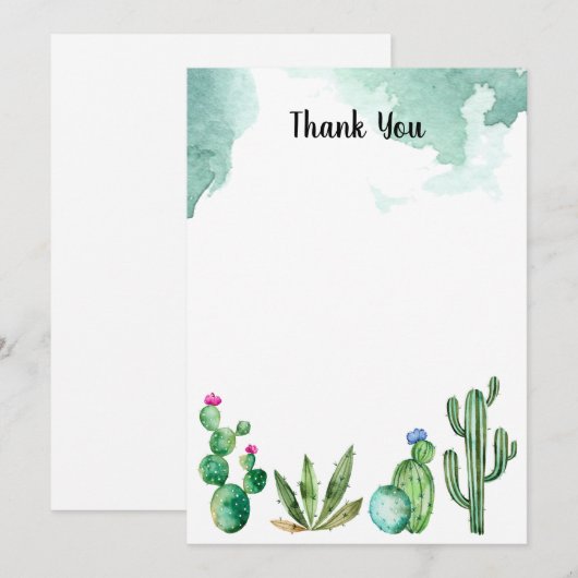Cactus Garden Dankeskarte (Vorne/Hinten)