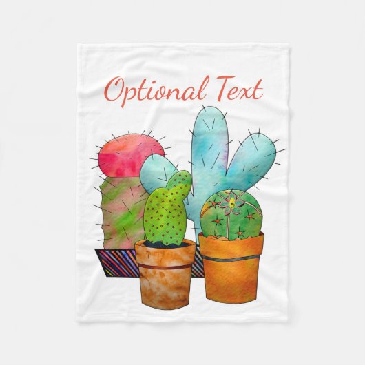 Cactus Garden Fleecedecke (Vorderseite)