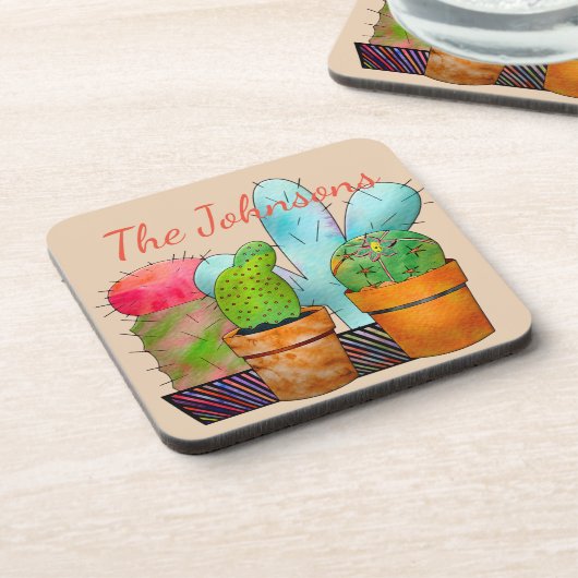 Cactus Garden Getränkeuntersetzer (Linke Seite)