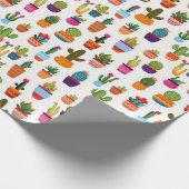 Cactus Garden House Pflanze Pots Plantations Geschenkpapier (Ecke)