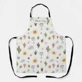 Cactus Garden Mom Life Vibe Personalized Schürze (Vorderseite)