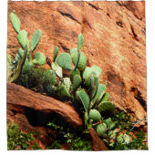 Cactus Garden on Red Rocks Shower Vorhang (Vorderseite)
