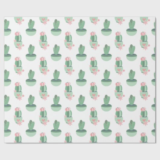 Cactus Garden Pattern Geschenkpapier (Flach)