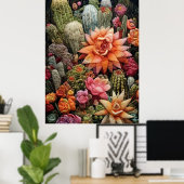 Cactus Garden Stickereikunst Poster (Heimbüro)