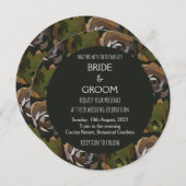 Cactus Garden Verlasse Grüne Botanische Hochzeit Einladung (Vorne/Hinten)