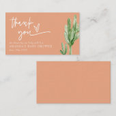 Cactus Gender Neutral Desert Hello Baby Shower Begleitkarte (Vorne/Hinten)