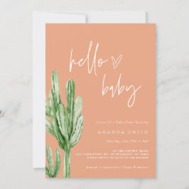Cactus Gender Neutral Desert Hello Baby Shower Inv Einladung