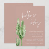 Cactus Gender Neutral Wüste Hallo Babydusche Einladung (Vorne/Hinten)