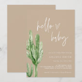 Cactus Gender Neutral Wüste Hallo Babydusche Einladung (Vorne/Hinten)