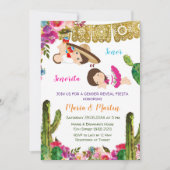 Cactus Gender Reveal Fiesta Einladung (Vorderseite)
